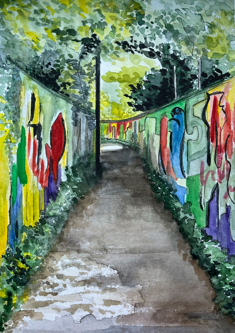 Der grüne Weg als Verbindung zwischen Gräfestraße und Bretschneiderpark © Regina Stamm